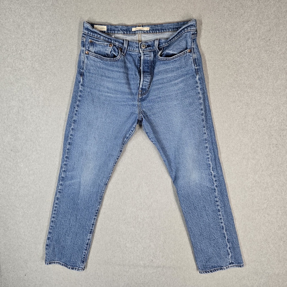 Levi's Women Jeans 31 Blue Denim Wedgie Straight Mid Rise Medium Wash 26" Inseam